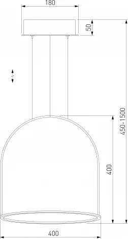 Подвесной светильник светодиодный с пультом Eurosvet Over 90322/1 латунь (регулировка яркости, 220V, на тросе)