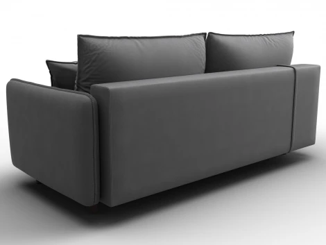 Диван прямой Лига-064 НПБ (ДСП/Дерево/Замша/Серый) Лига Диванов 129619