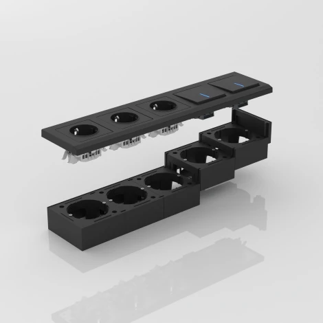 Коробка для накладного монтажа (черный) Werkel W8000008 (a053528)