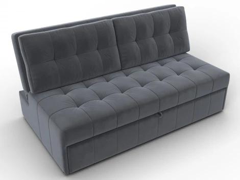 Диван прямой Лига-107 (160) (ЛДСП,Брус,Фанера,Велюр/Серый) Лига Диванов 134920