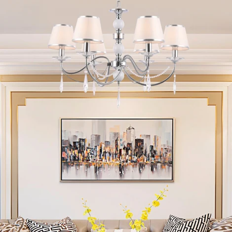 Подвесная люстра Arte Milano AM342109 342109/6 CR+LWT (220V, подвески, на цепи)