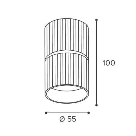 Точечный светильник накладной Wolta WSL-GU10/18BG под лампу GU10 Черный / золотой NIMB