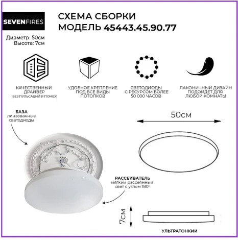 Потолочный светильник Seven Fires Гринд 45443.45.90.77