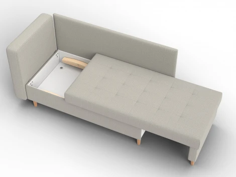 Кушетка Лига-098 (ДВП,ДСП,ЛДСП,Брус,Фанера/Дерево/Рогожка/Бежевый) Лига Диванов 132575