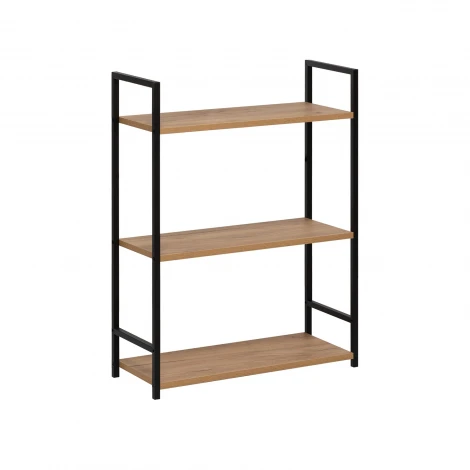 Стеллаж Leset Стилвуд 23 широкий, 3 полки 4687207095662 Металл, Черный