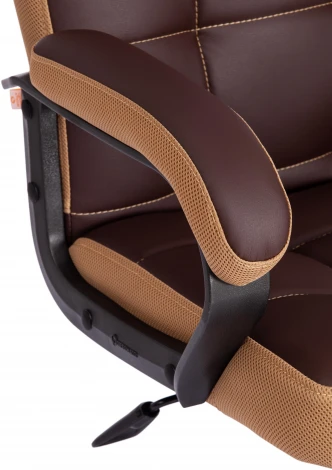 Кресло TRENDY (22) кож/зам/ткань, коричневый/бронзовый, 36-36/21 Tetchair 19516