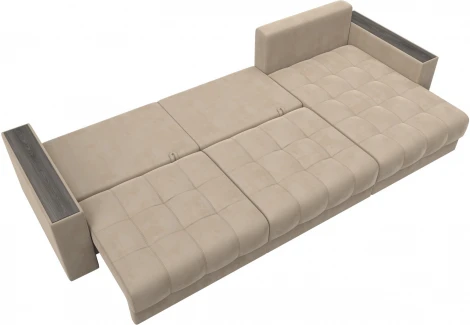 Диван угловой с декором Лига-049 НПБ Лонг Лига Диванов (Велюр) арт.128294