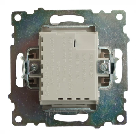 Розетка USB Type A+С (шампань) Stekker Катрин 50056