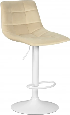Стул барный Dobrin TAILOR WHITE (бежевый велюр (MJ9-10))