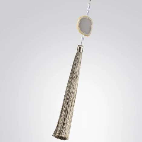 Подвесная люстра Odeon Light Fiolent 5432/8 золотой(под латунь)/стекло/кисточка/агат E14 8*40W (220V, на тросе)