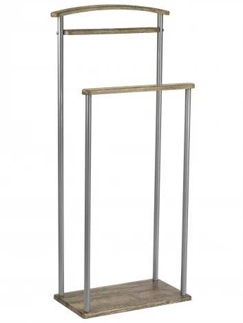 Вешалка костюмная Верис 4 металлик/дуб крымский состаренный Mebelik 007458