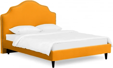 Кровать Queen II Victoria L 1600 ОГОГО (арт.652885), (Ткань/Желтый)