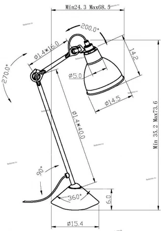 Офисная настольная лампа Lightstar Loft 765917 (220V, выключатель)