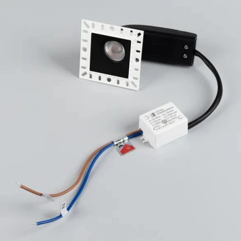 Встраиваемый точечный светильник под гипсокартон MS-RIALTO-TRIMLESS-S40x40-9W Warm3000 (BK, 36deg, 230V) (Arlight, IP20 Металл) 048321 (LED)