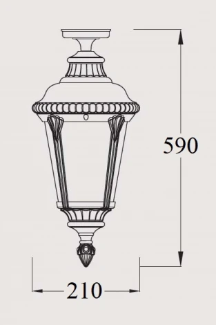 Потолочный светильник уличный Oasis Light MUNICH 2S 79755SA Gb (220V, фонарь, IP44)