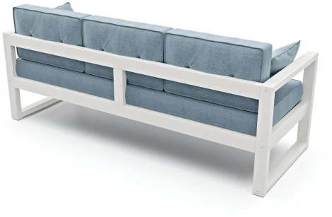 Диван Arsko Астер Б белая эмаль голубая рогожка