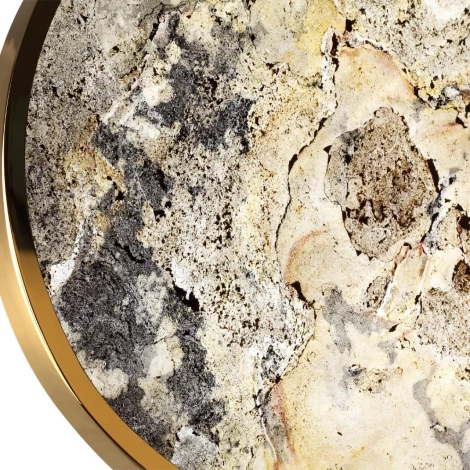 Настенно-потолочный светильник Odeon Light Bergi 5079/50L зол/серо-бежевый/металл/натур.камень/акрил с переключ.цветов.темпер. LED 50W 3000К/4000K/6000K (220V, круглые)