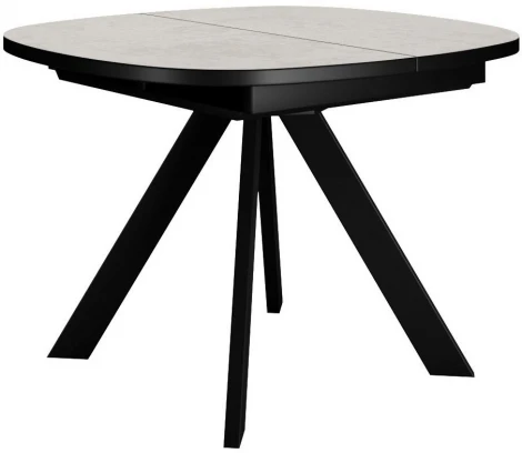 Стол DikLine B110 Хромикс белый,опоры черные