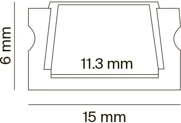 Алюминиевый профиль накладной 15x6 Maytoni Led Strip ALM001S-2M