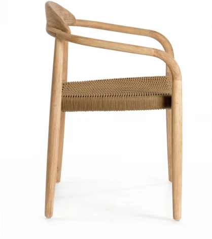 Стул уличный La Forma (ex Julia Grup) Nina (Бежевый/ Веревка,Эвкалипт,Акация,Дерево)