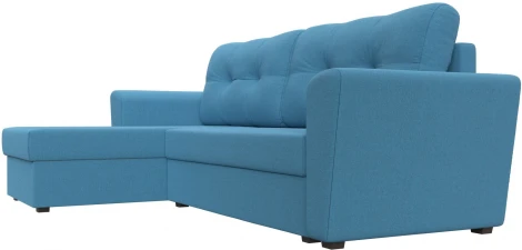 Диван угловой Амстердам Лайт левый угол (Голубой/Рогожка) Лига Диванов арт.121170L