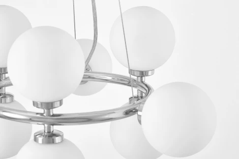 Подвесной светильник Lumina Deco Marsiada LDP 6033-9 CHR (220V, на тросе, шарики, молекулы)