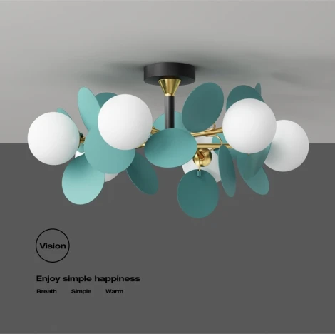 Люстра на штанге Matisse Blue D45 ImperiumLoft Matisse-Blue01 (191899-26) (220V, шар)