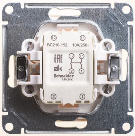 Выключатель встраиваемый одноклавишный (слоновая кость) Systeme Electric W59 VS210-152-2-86