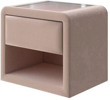 PROxSON Тумба Cube (Ткань: Велюр Shaggy Desert) 52x41