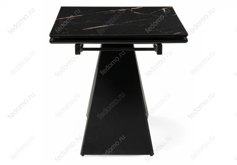 Стеклянный стол Woodville Торвальд обсидиан / черный 474325