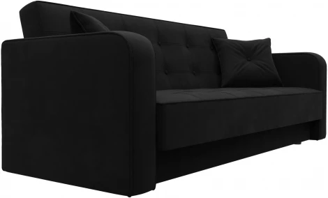 Диван-книжка Тур (Черный/Микровельвет) Лига Диванов арт.121786