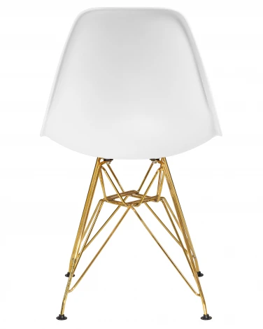 Стул обеденный DSR (ножки золотые, цвет белый (W-02))