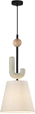 Подвесной светильник Odeon Light Bagel 5410/1 черный матов./бежевый/металл/полирезин/ткань E14 1*40W (220V, на проводе)