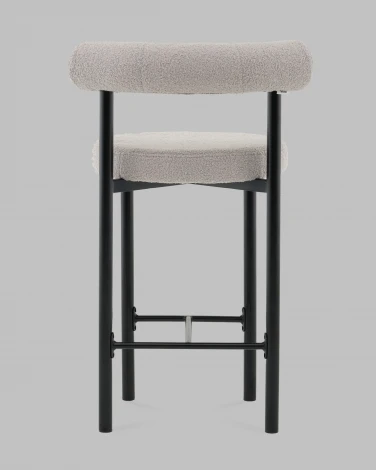 Стул полубарный Флорео букле светло-серый Stool Group арт.УТ000041332