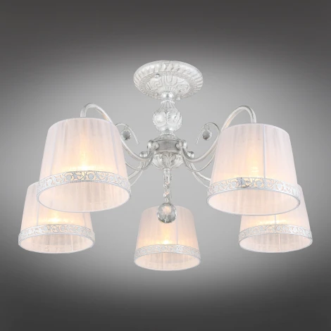 Потолочная люстра на штанге Campovaglio OML-54117-05 (220V, хрусталь, подвески)