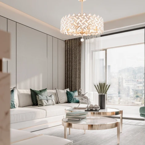 Потолочная люстра хрустальная на штанге Arte Milano Sorrento-7019 377019/8/300/570 GD (220V)