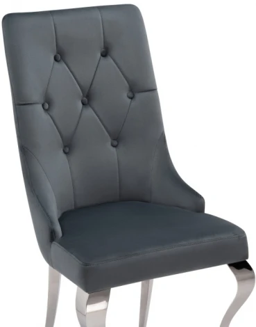 Стул Woodville на металлокаркасе Viki dark grey / steel 15386