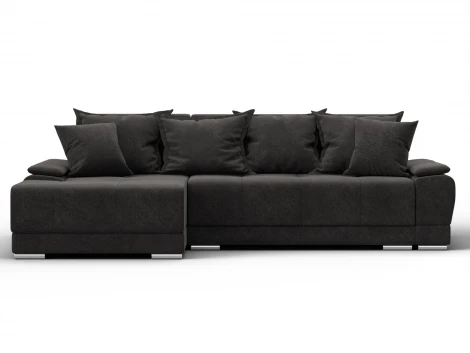 Диван угловой Лига-119 угол левый (ДСП,Брус,Фанера,ЛДС,Велюр/Темно-коричневый) Лига Диванов 137096L