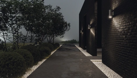 Настенный светильник уличный Maytoni Bowery O574WL-02GR (220V, IP54)