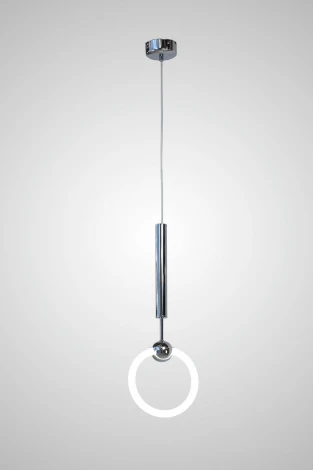 Подвесной светильник светодиодный AM Group AM453 D200 CH (220V, на проводе, кольцо)