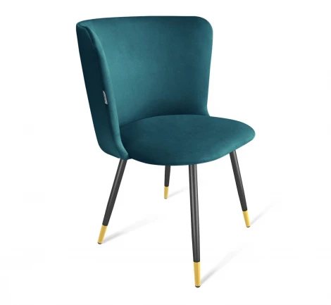 Стул Sheffilton SHT-ST36/S95-1 альпийский бирюзовый/черный муар/золото 3359669004