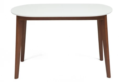 Стол обеденный раскладной BOSCO (Боско) Белый + Коричневый (основание бук, столешница мдф)
