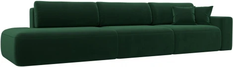 Диван прямой Лига-036 НПБ Модерн Лонг подлокотник справа (Зеленый/Велюр) Лига Диванов арт.121359