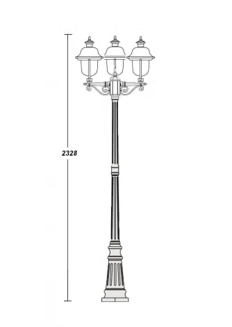 Наземный фонарь Oasis Light 84309c B Bl (220V, IP44)