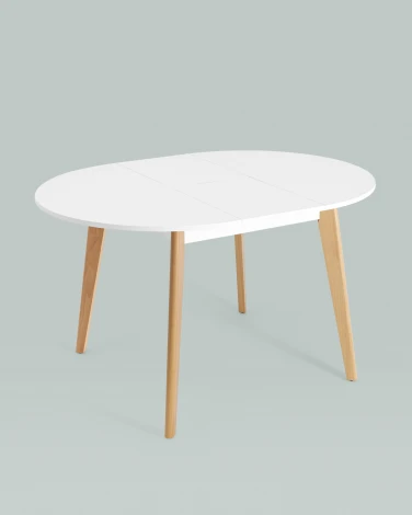 Стол Stool Group Rondo 100-135*100 бук/белый УТ000035280
