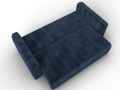 Диван прямой Лига-062 НПБ (ДСП,Фанера,ХДФ/Пластик/Велюр/Синий) Лига Диванов 130277