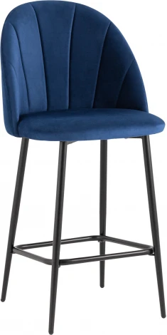 Стул полубарный Stool Group Логан велюр синий УТ000035468
