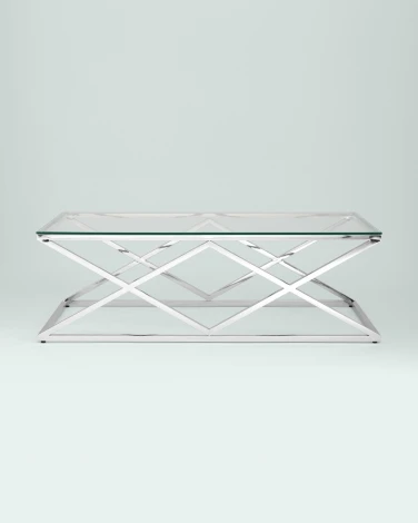 Журнальный стол Stool Group 120*60 ИНСИГНИЯ серебро УТ000001504