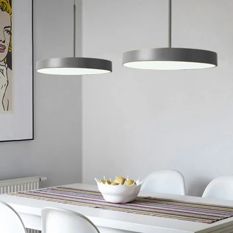 Подвесной светильник Wi-Fi Turna One D40 Gray By By ImperiumLoft Turna-One01 (LED, 220V, голосовое управление, умный дом - Алиса, на проводе, круглые)