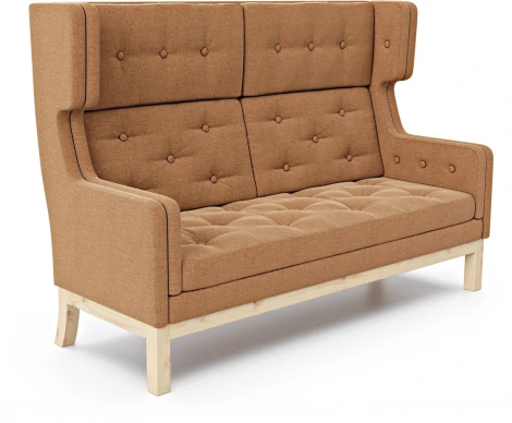 Диван Arsko Айверс Хай Сосна рогожка коричневая